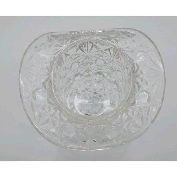 Vntg. Fenton Daisy & Button Clear Glass Top Hat Tooth Pick Holder/Q-Tips  2.5x3. - Picture 4 of 4